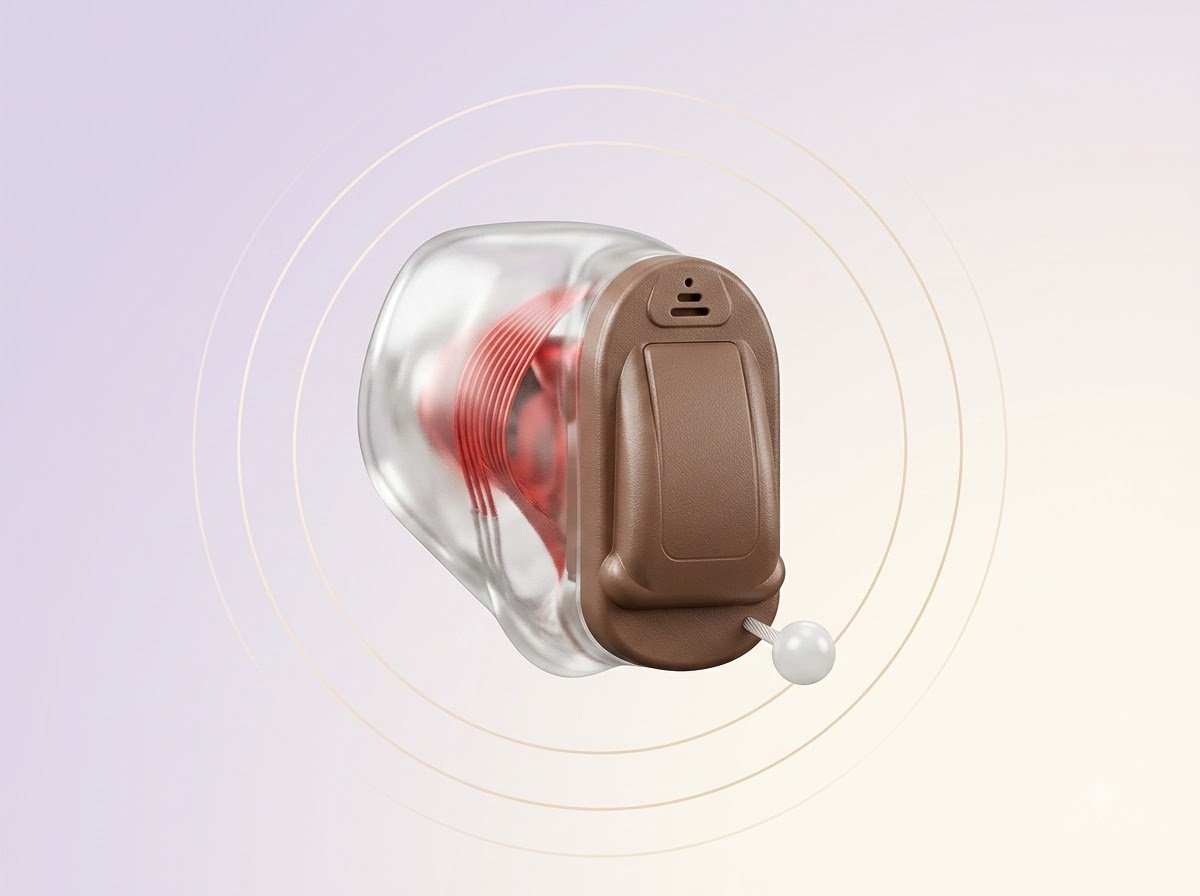 A Completely-in-Canal (CIC) hearing aid with a custom clear shell